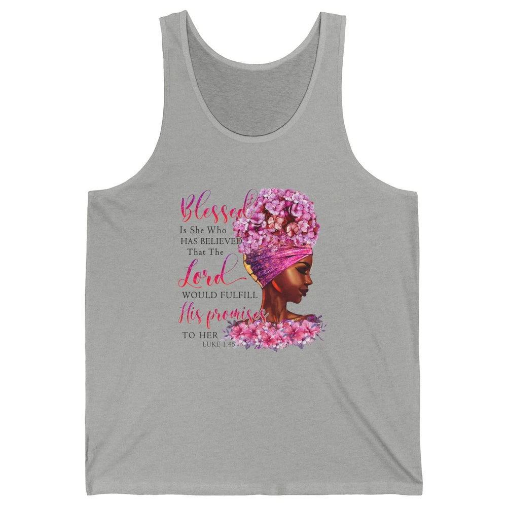 Black Girl In The Midst Of Storm Believe In God Christian Unisex Jersey Tank