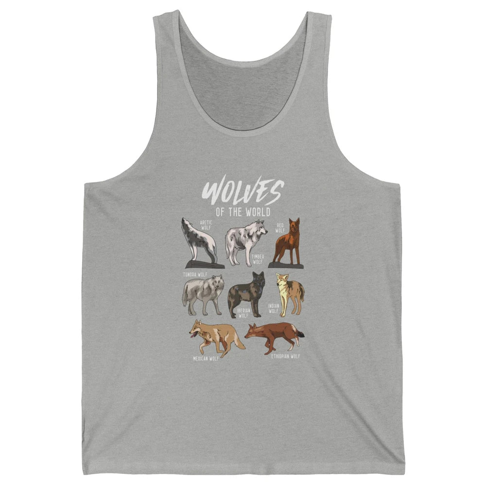 Wolves Of The World Wild Animal Moon Hunter Wolf Hunting Unisex Jersey Tank