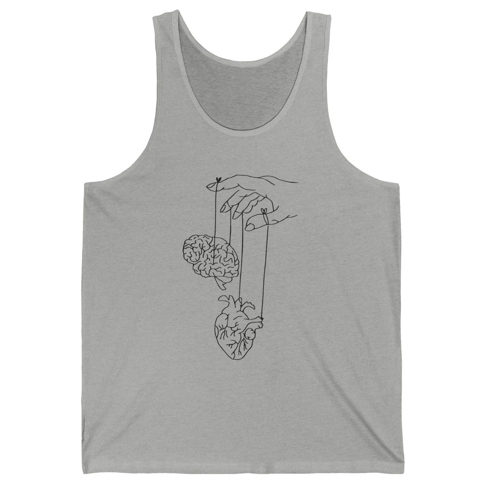 Brain Anatomy Nurse Heart Minimal Graphic Nursing Anatomical Unisex Jersey Tank