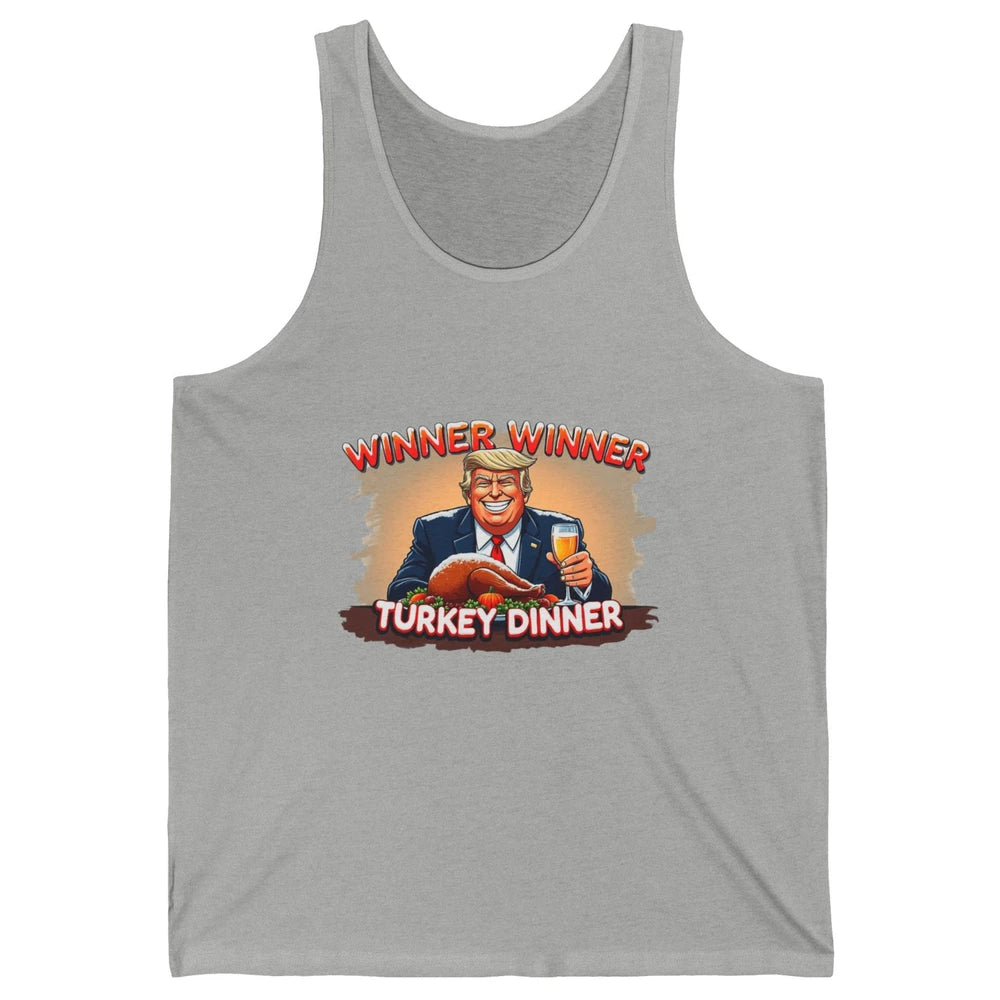 Funny Trump Winner Turkey Dinner Thanksgiving Donald Trump President Republican Unisex Jersey Tank