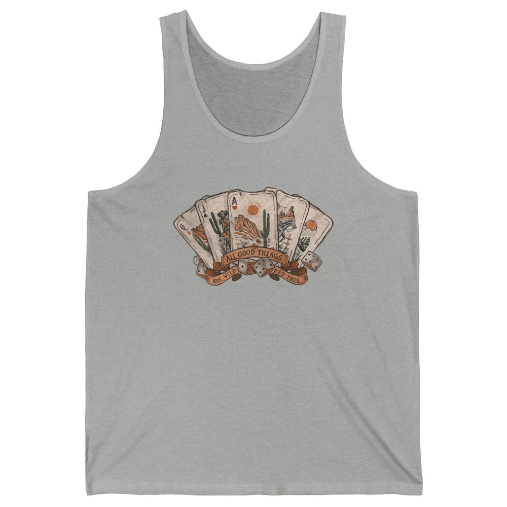 All Good Thing Wild Free Poker Card Western Country Retro Unisex Jersey Tank