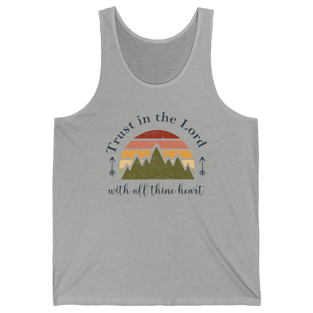 Vintage Trust In The Lord With All Heart Christian Religious Unisex Jersey Tank