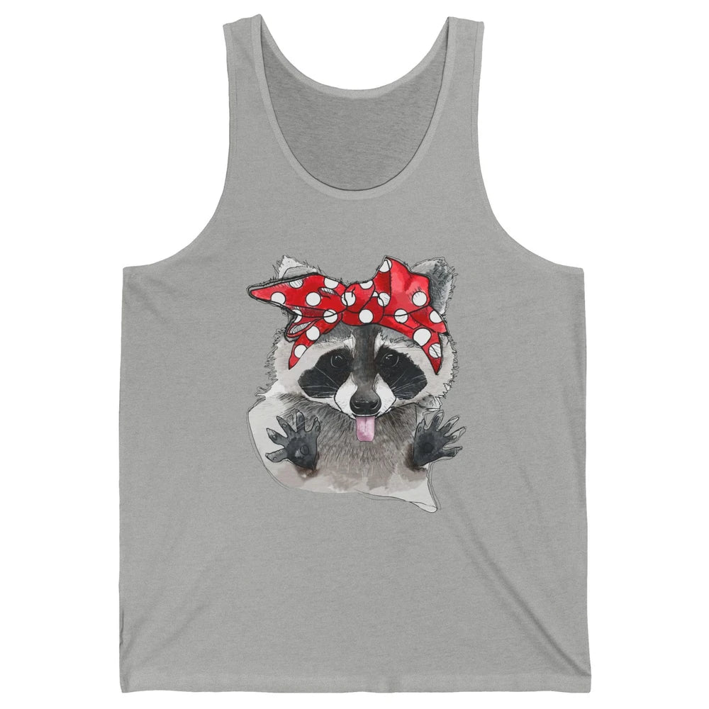 Bandana Racoon Baby Trashed Racoon Panda Lovers Gift Unisex Jersey Tank