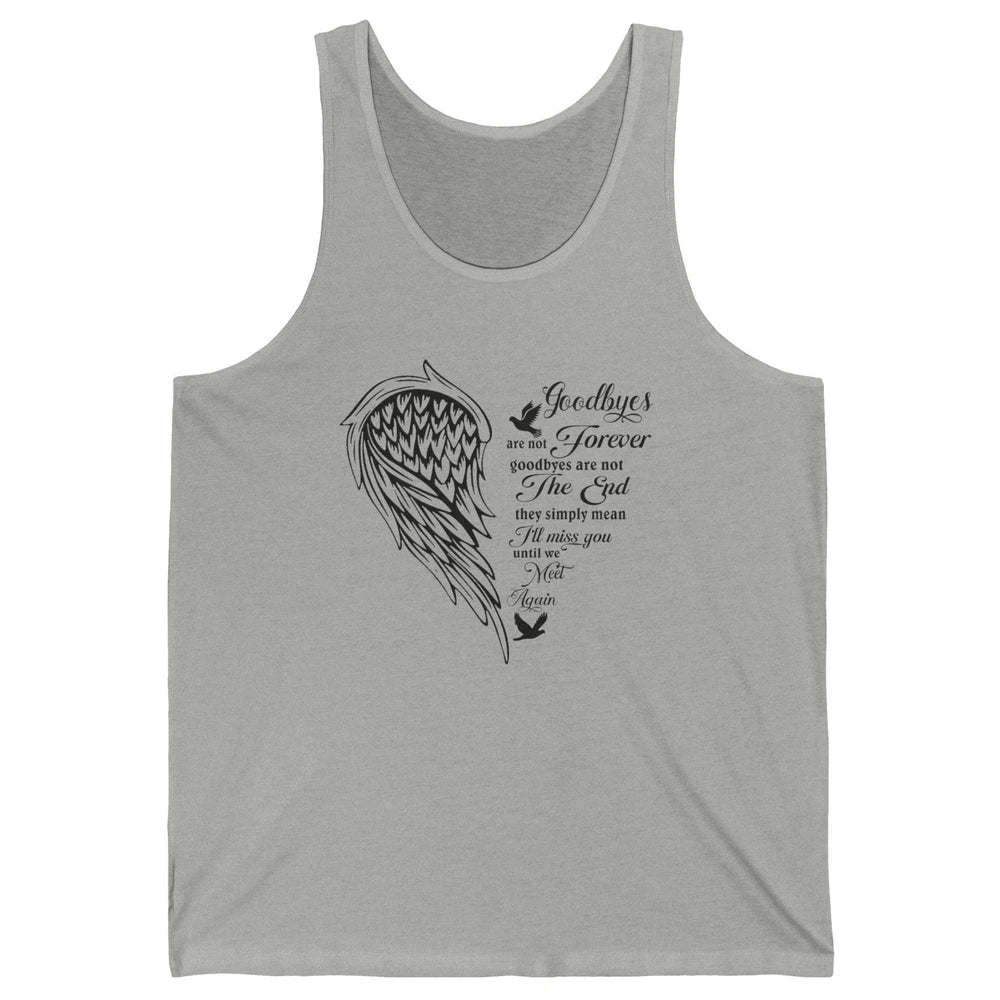 Angel Wing Cardinals Goodbyes Are Not The End Heaven Angel Unisex Jersey Tank