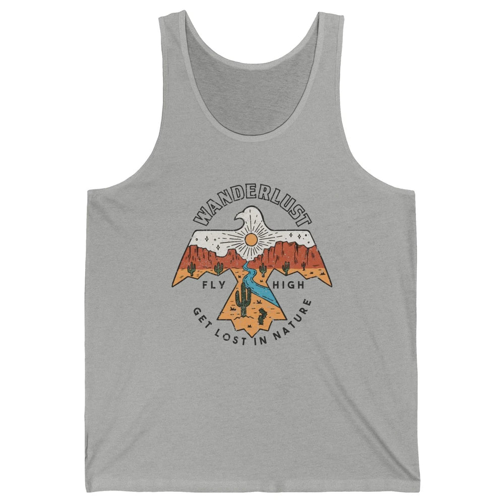 Vintage Eagle Desert Wanderlust Get Lost In Nature Outdoor Unisex Jersey Tank