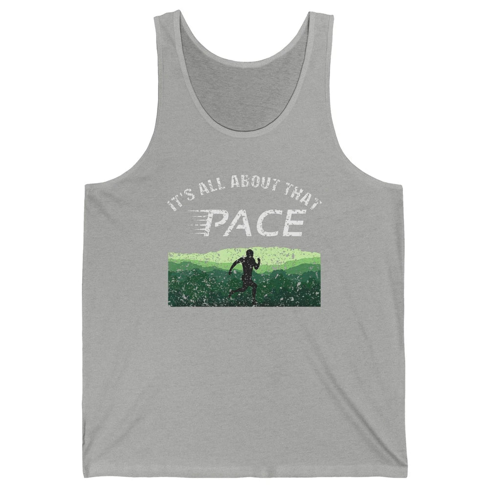 All About That Pace Summit Running Marathon Runner Vintage Unisex Jersey Tank