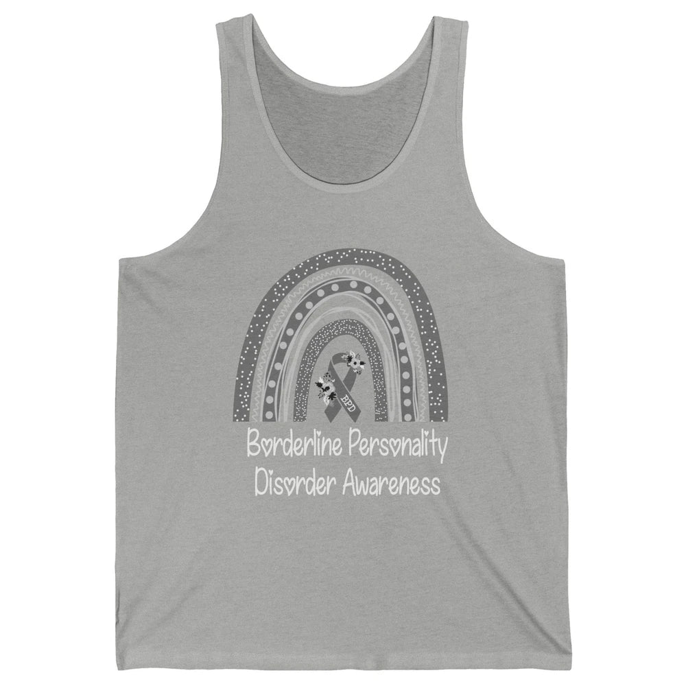 Borderline Personality Disorder Awareness BPD Gray Rainbow Unisex Jersey Tank