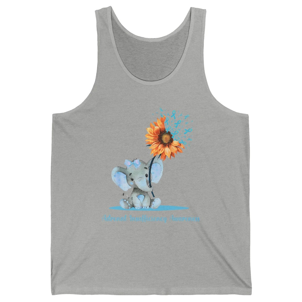 Adrenal Insufficiency Awareness Baby Elephant Sunflower Unisex Jersey Tank