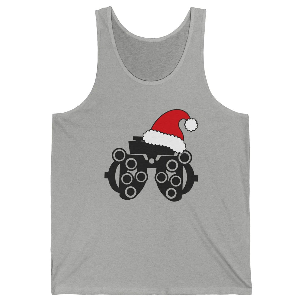 Funny Phoropter Santa Hat Optometrist Optician Christmas Unisex Jersey Tank