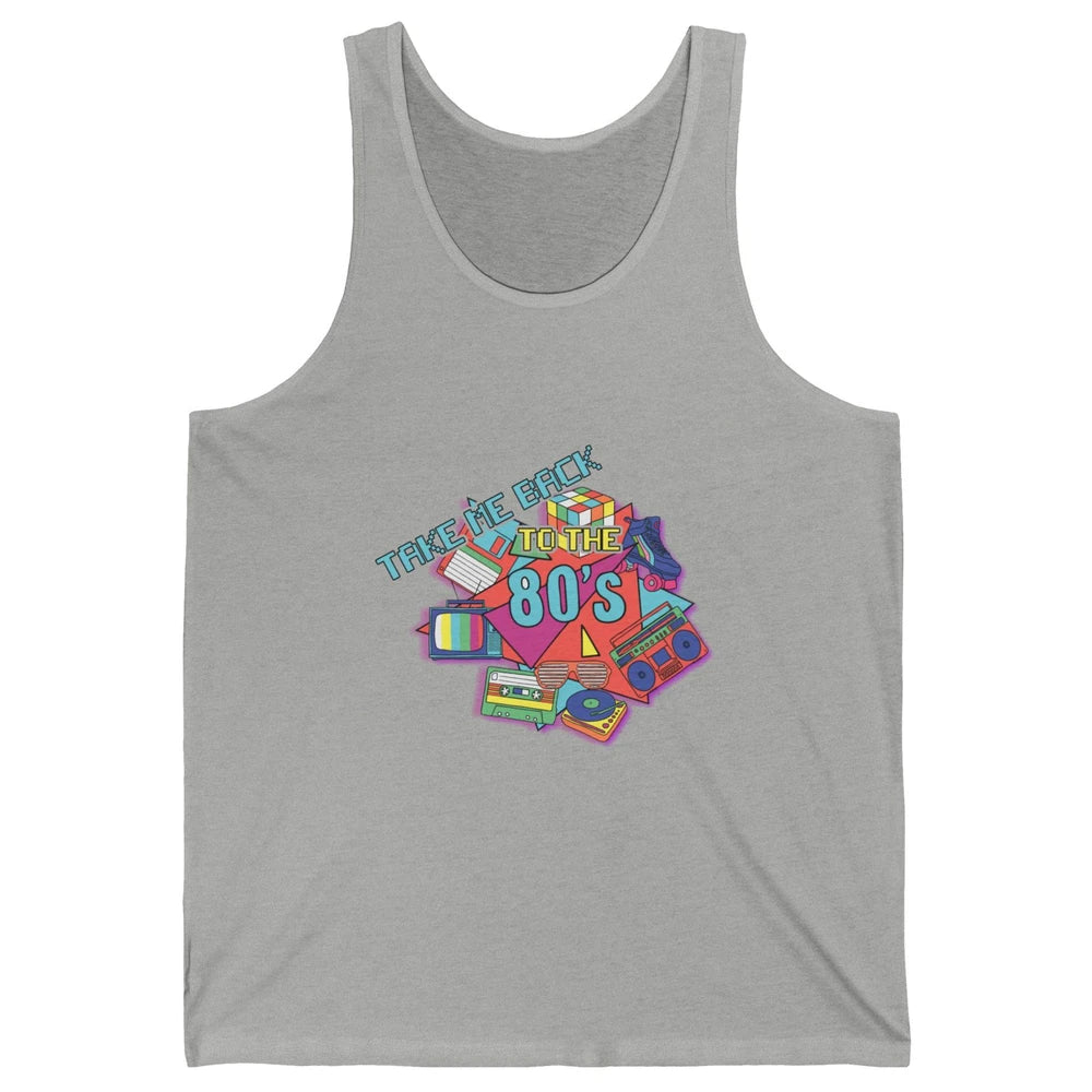 Take Me Back To The 80s Vintage 1980s Born Birthday Party Unisex Jersey Tank