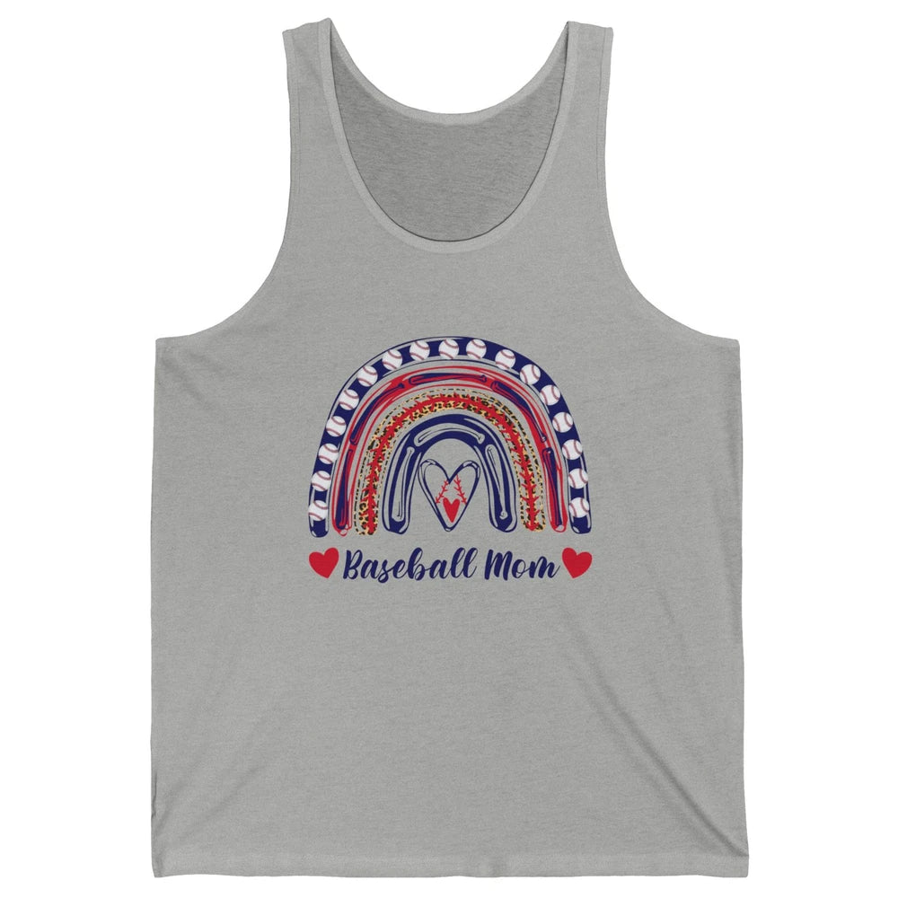 Baseball Mom Leopard Rainbow Proud Baseball Softball Players Unisex Jersey Tank