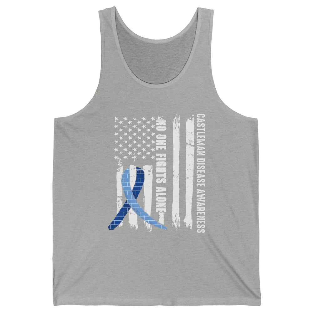 Castleman Disease Awareness Blue Ribbon No One Fight Alone Unisex Jersey Tank