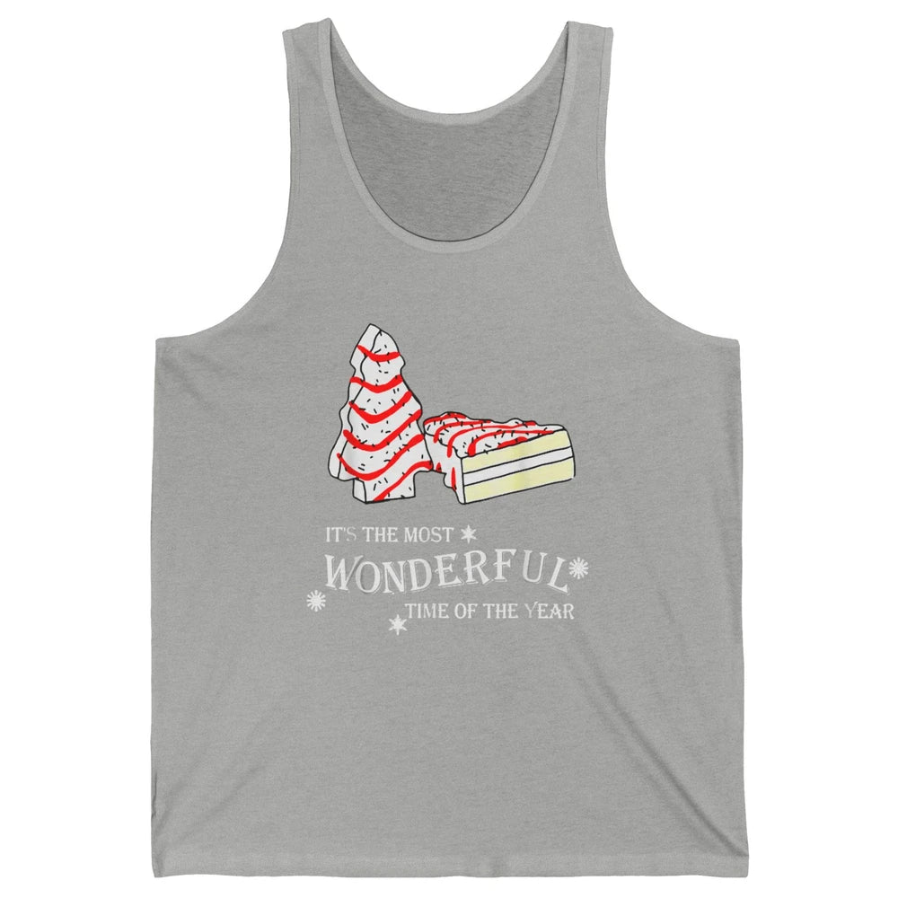 Merry Christmas Its The Most Wonderful Time Xmas Tree Cakes Unisex Jersey Tank