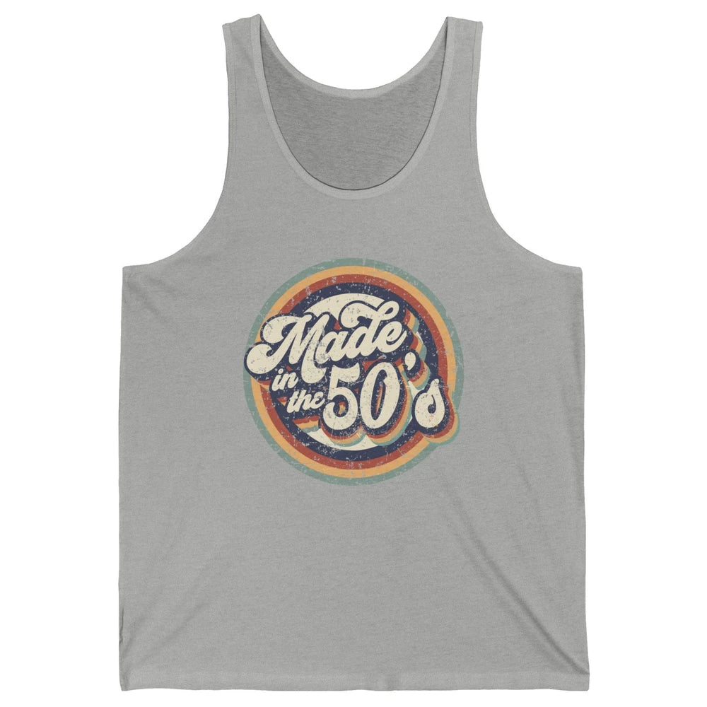 Retro Vintage Made In The 50's 1950s Born Birthday Day Gift Unisex Jersey Tank