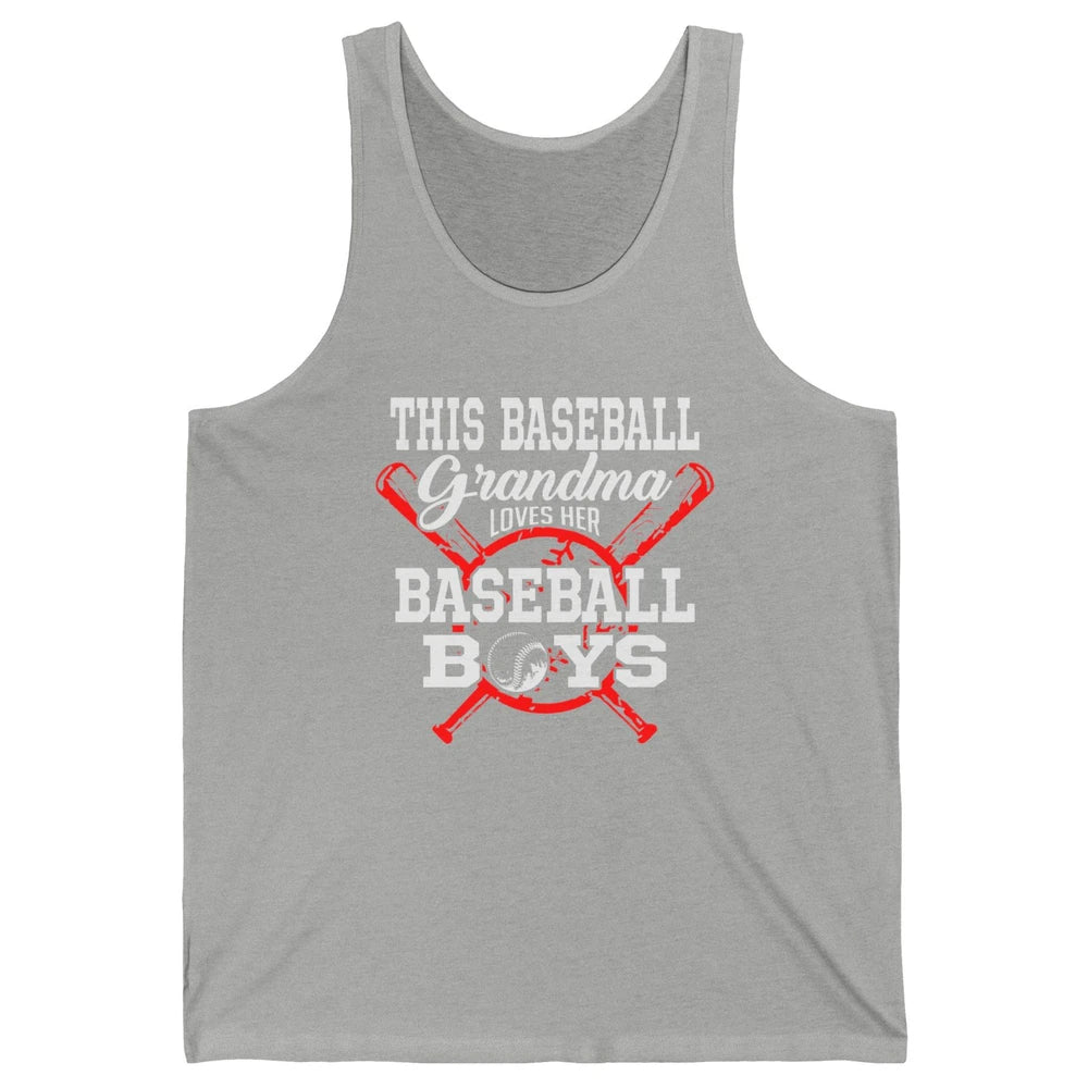 Baseball Grandma Loves Her Baseball Boys Proud Baseball Nana Unisex Jersey Tank