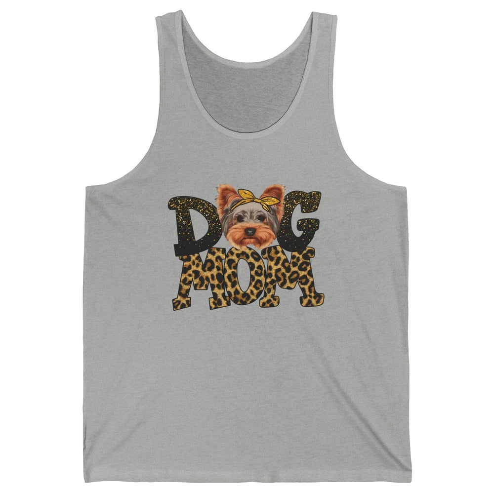 Yorkie Mom Bandana Dog Mom Leopard Yorkshire Dog Mother Gift Unisex Jersey Tank