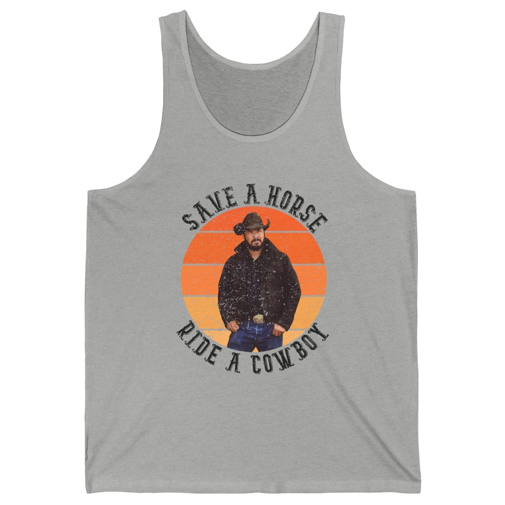 Retro Save A Horse Ride A Cowboy Western Country Cowboy Gift Unisex Jersey Tank