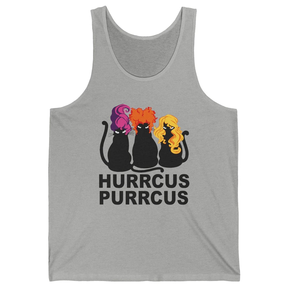 Black Cat Witch Hurrcus Purrcus Halloween Costume Cat Lovers Unisex Jersey Tank