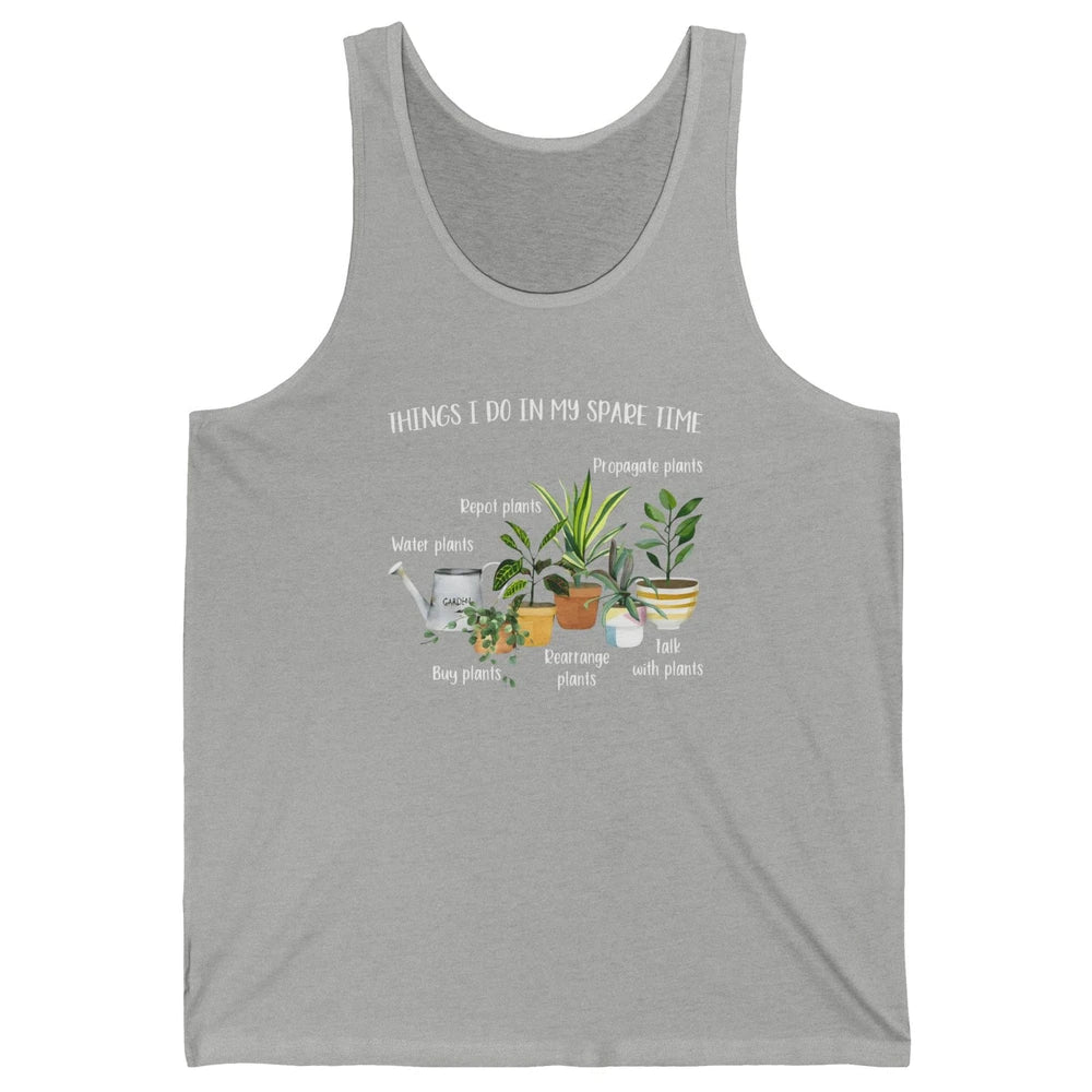 Things I Do In Spare Time Floral Plants Mom Botanical Garden Unisex Jersey Tank