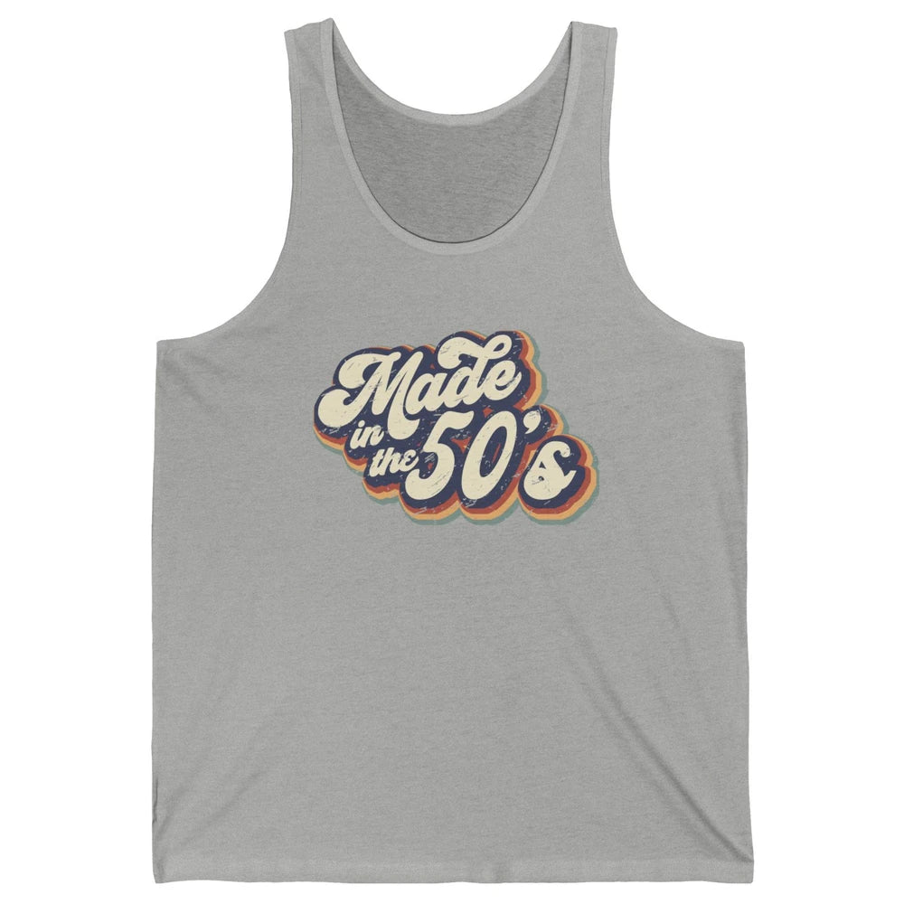 Retro Vintage Made In The 50's 1950s Born Birthday Day Gift Unisex Jersey Tank