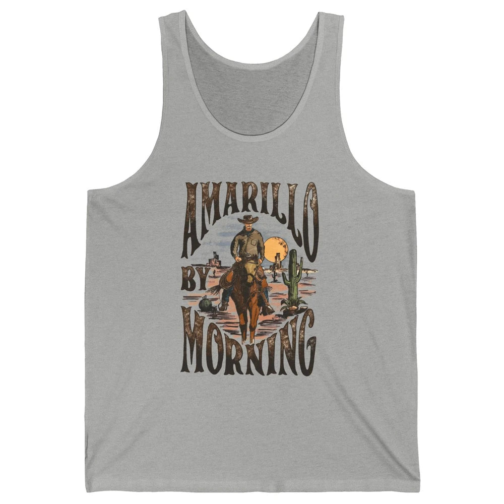 Amarillo By Morning Western Country Music Texas Cowboy Gift Unisex Jersey Tank