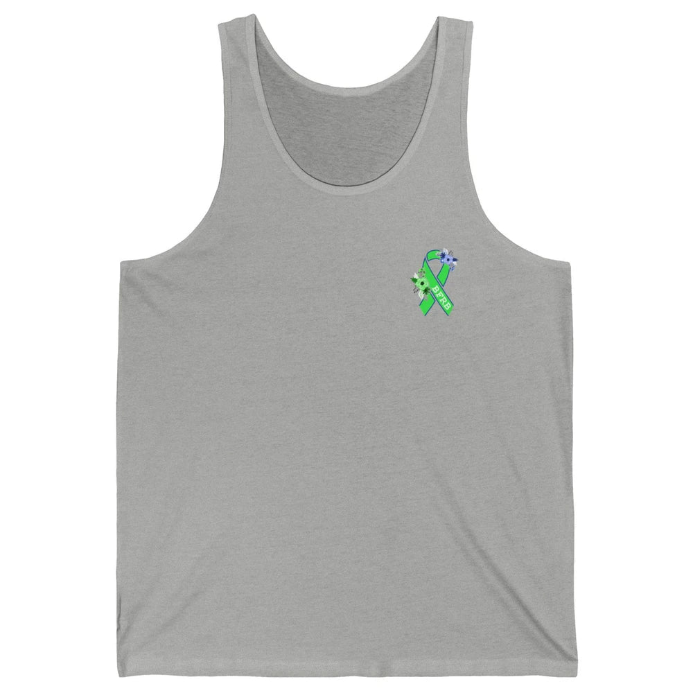 Body Focused Repetitive Disorder BFRB Floral Green Ribbon Unisex Jersey Tank