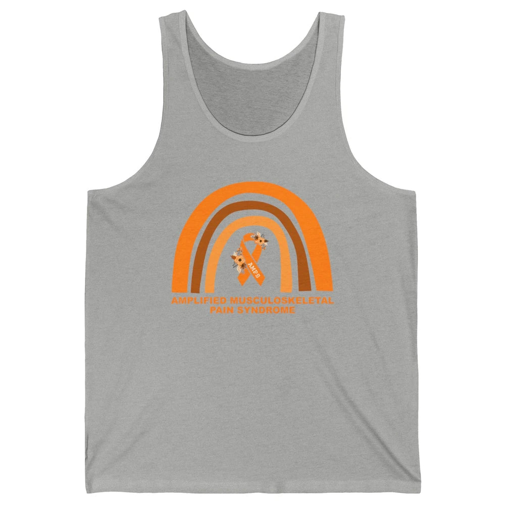 Amplified Musculoskeletal Pain Syndrome AMPS Orange Rainbow Unisex Jersey Tank