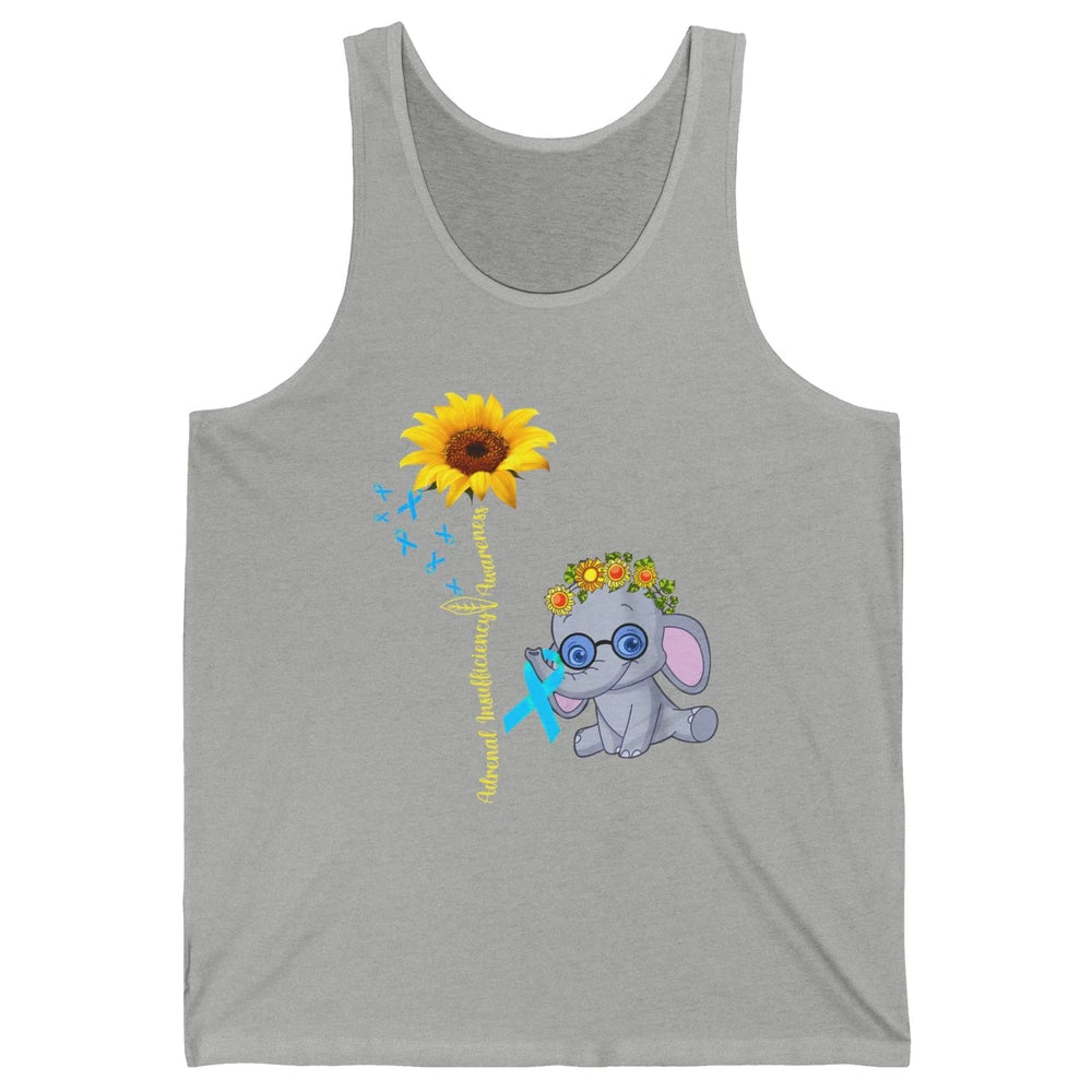 Adrenal Insufficiency Awareness Baby Elephant Sunflower Unisex Jersey Tank