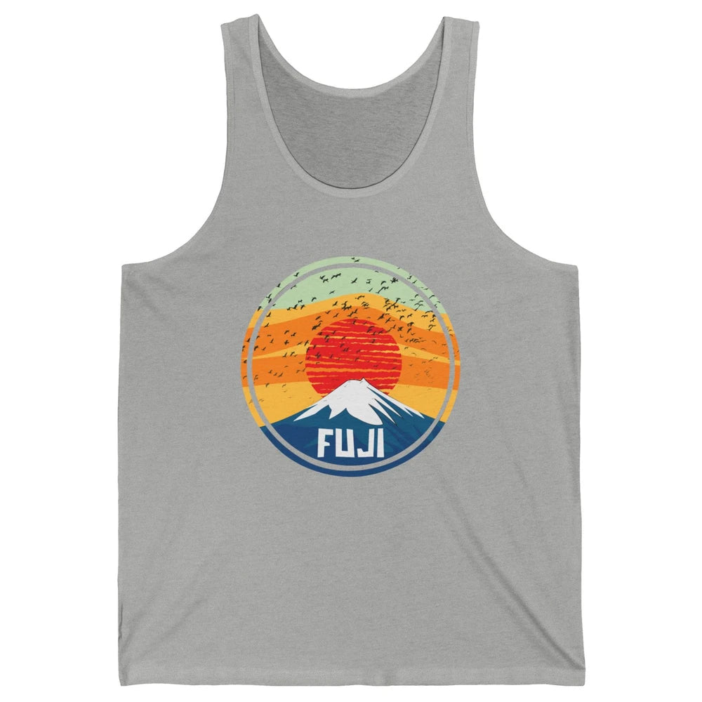 Vintage Sunset Mount Fuji The Highest Mountain In Japan Unisex Jersey Tank