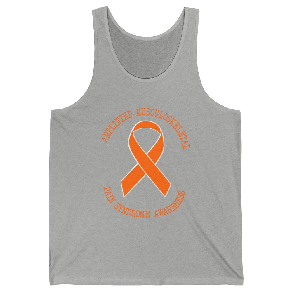 Amplified Musculoskeletal Pain Syndrome AMPS Orange Ribbon Unisex Jersey Tank