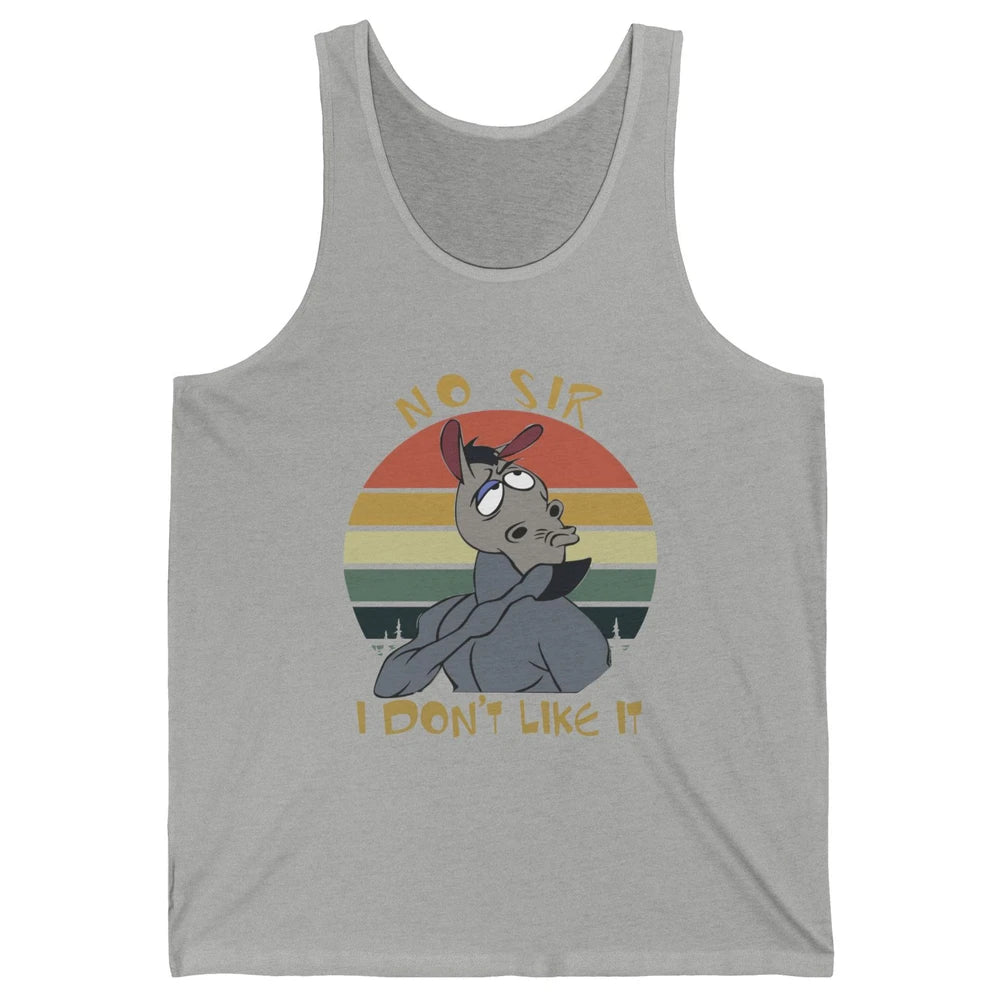 Vintage Llama No Sir I Don't Like It Funny Sarcastic Gift Unisex Jersey Tank