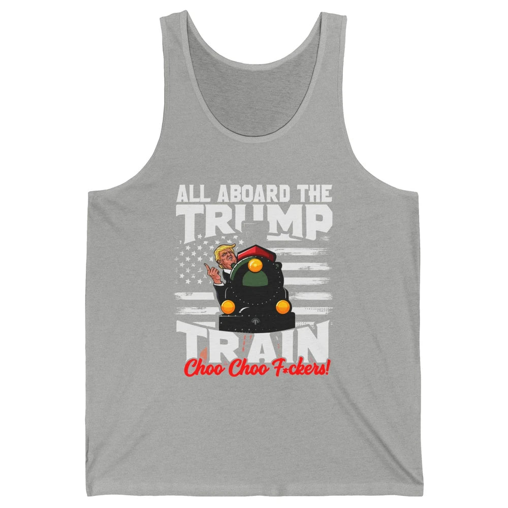 US Flag Trump Return All Abroad The Trump Train Anti Liberal Unisex Jersey Tank