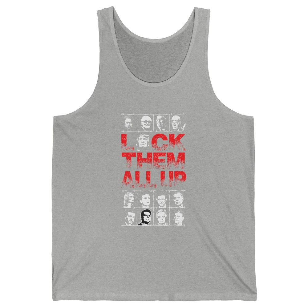 Anti Donald Trump Lock Them All Up Vote Democrat Biden 2024 Unisex Jersey Tank