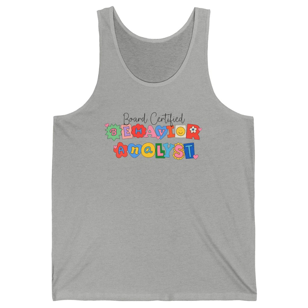 Board Certified Behavior Analyst BCBA Symbols ABA Therapist Unisex Jersey Tank