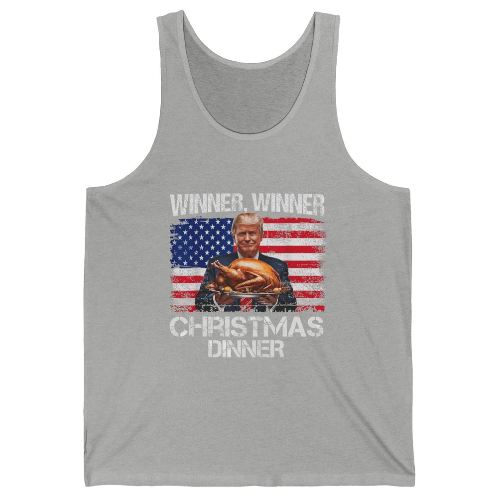 Funny Trump Winner Christmas Dinner Santa President Donald Trump Turkey Sarcastic Xmas Unisex Jersey Tank