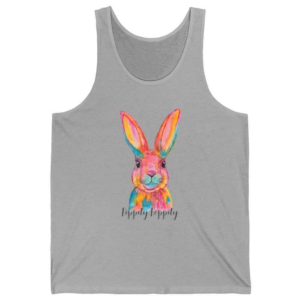 Watercolor Hippity Hoppity Bunny Dance Easter Rabbit Hip Hop Unisex Jersey Tank