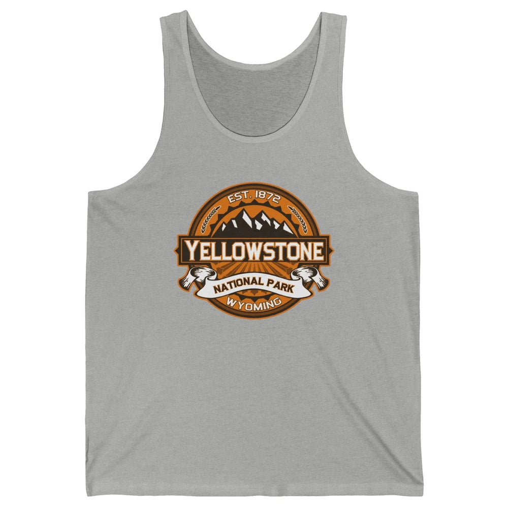 Yellowstone National Park Wyoming Golden Mountains Vintage Unisex Jersey Tank