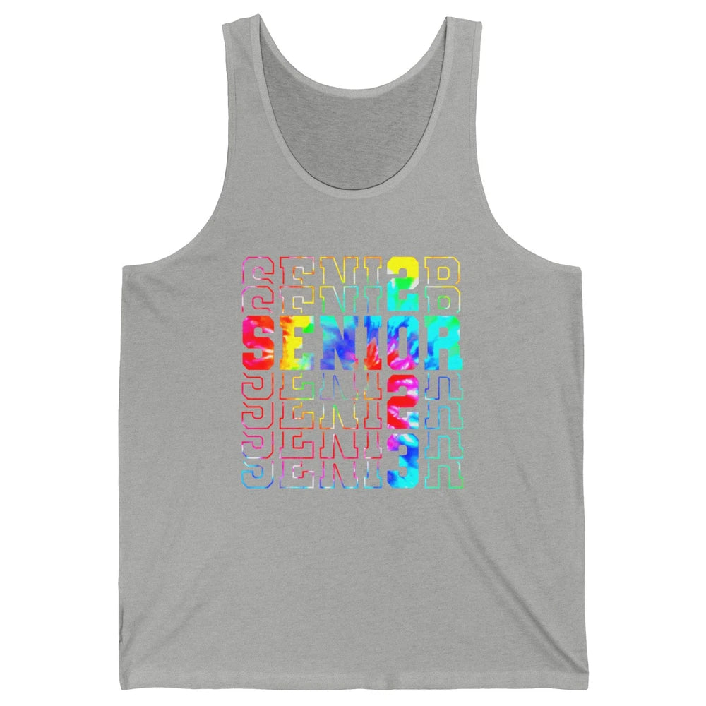 Tie Dye Senior 2023 Class Of 2023 Graduate Bachelor Gift Unisex Jersey Tank