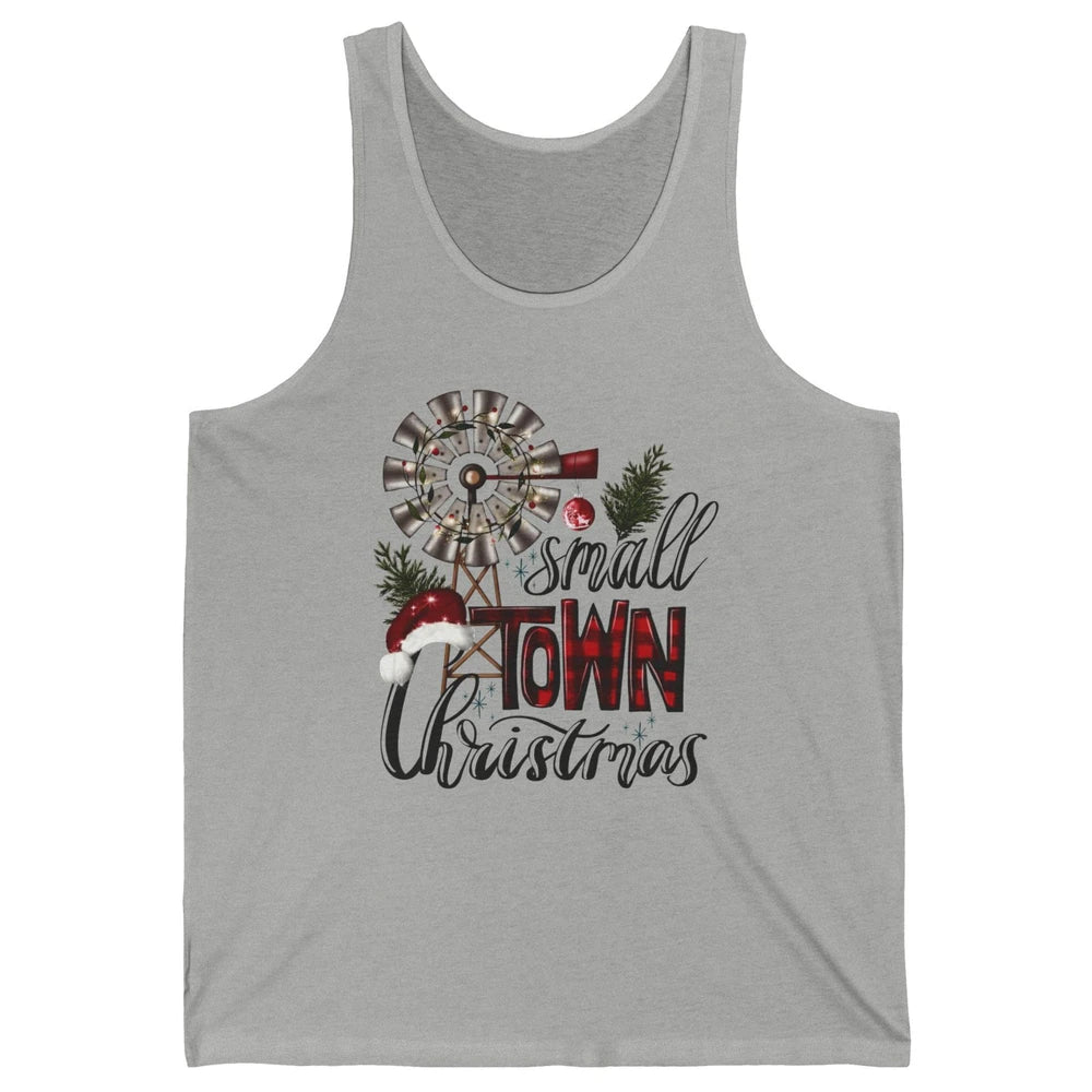 Retro Small Town Christmas Western Hometown Christmas Unisex Jersey Tank