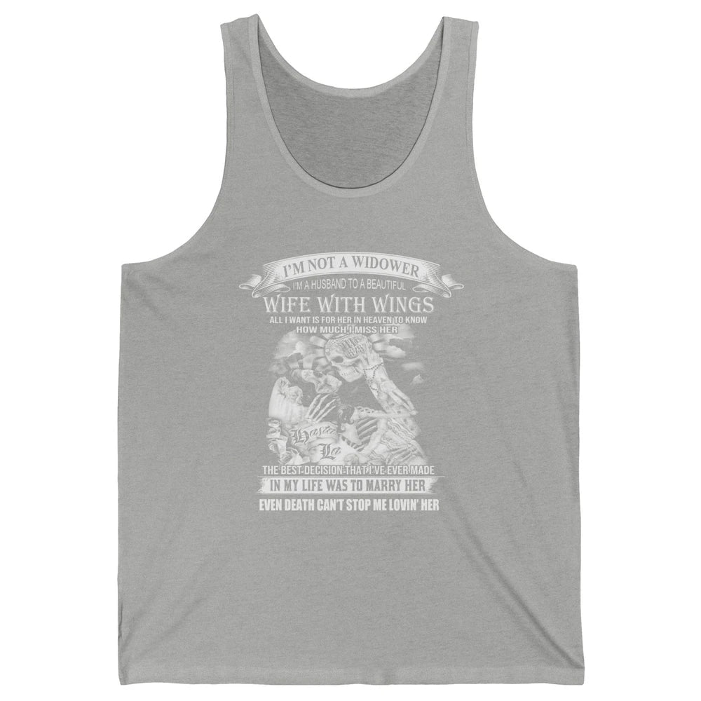 Wife In Heaven I'm Not A Widower Guardian Angel Wife Unisex Jersey Tank