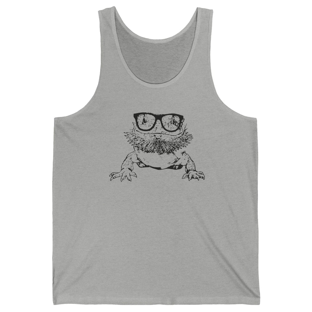 Bearded Dragon Glasses Animal Cute Bearded Dragon Owner Gift Unisex Jersey Tank