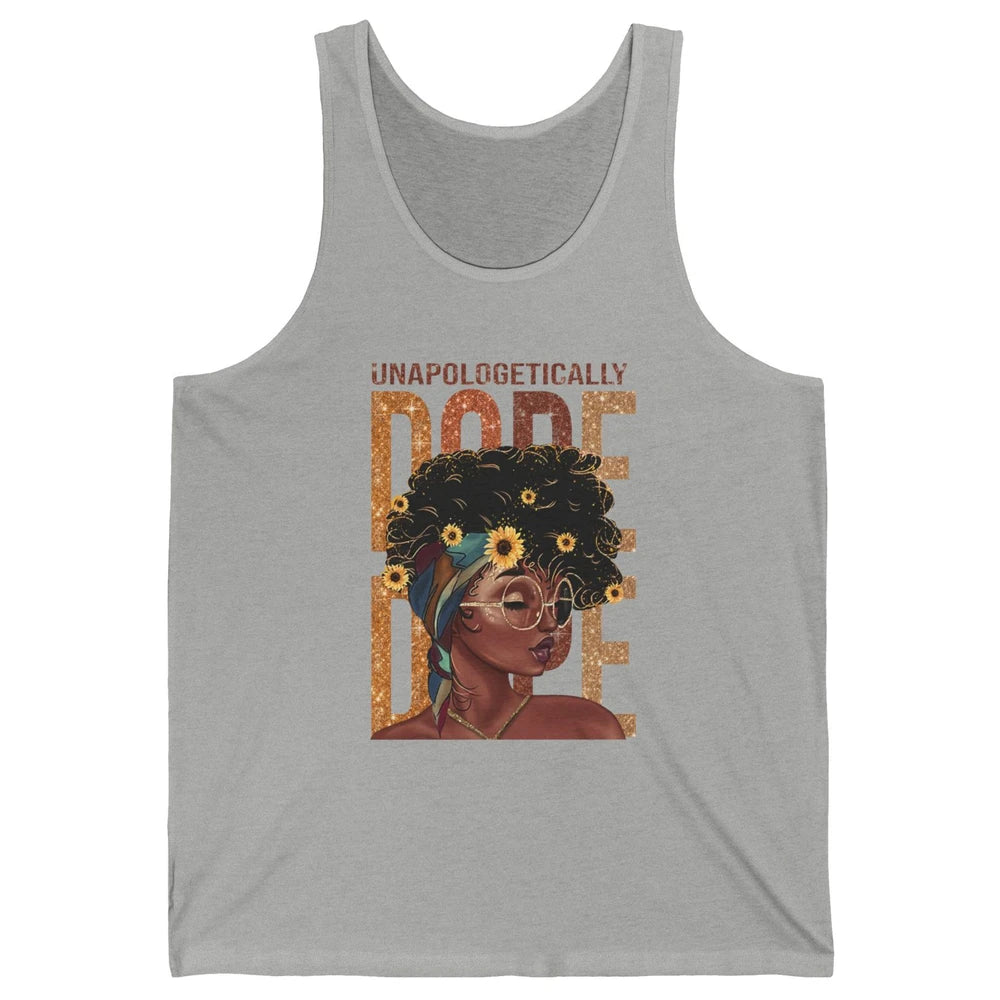 Unapologetically Dope Black Girl Black Pride Afro American Unisex Jersey Tank