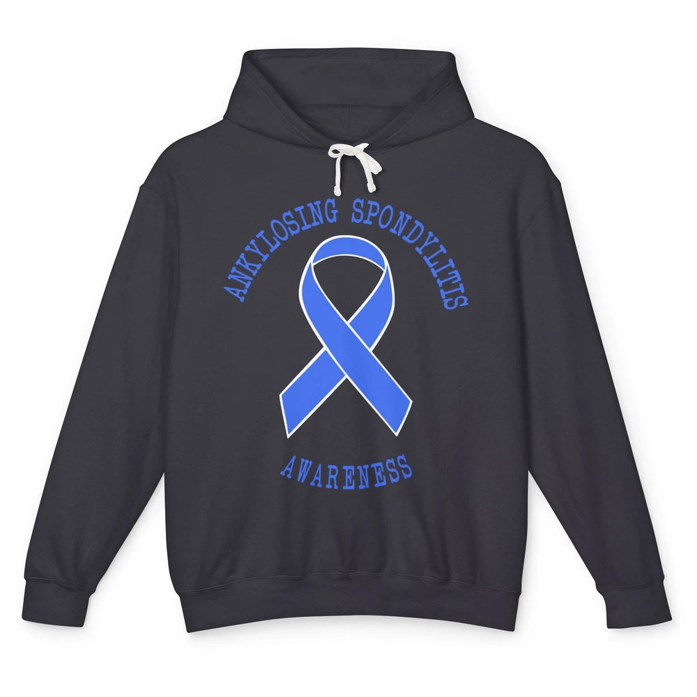 Ankylosing Spondylitis Awareness Support Blue Ribbon Gift Unisex Lightweight Hoodie