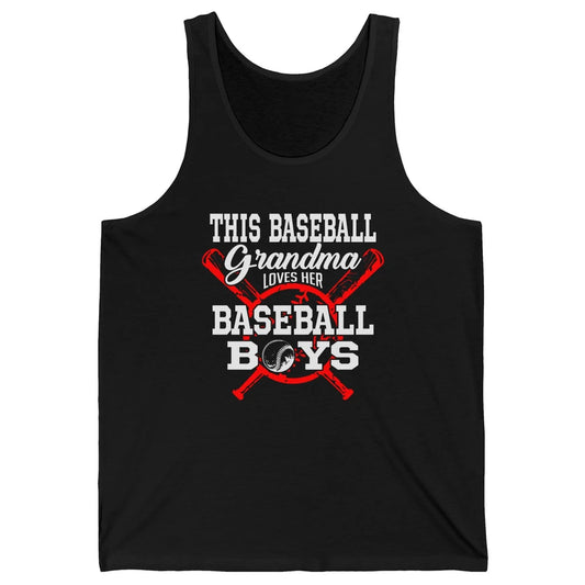 Baseball Grandma Loves Her Baseball Boys Proud Baseball Nana Unisex Jersey Tank