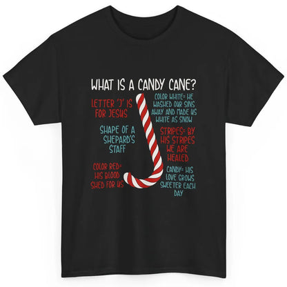 Merry Christmas Candy Cane Xmas Sayings Believe Faith Jesus Classic Unisex T-Shirt