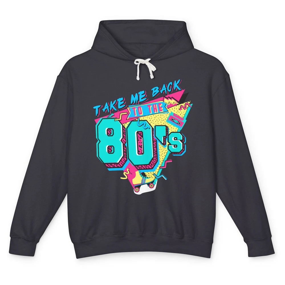 Take Me Back To The 80s Retro 1980s Cassette Made In The 80s Unisex Lightweight Hoodie