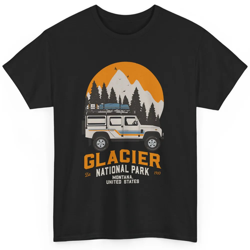 Vintage Glacier National Park Montana Road Trip Camping Classic Unisex T-Shirt