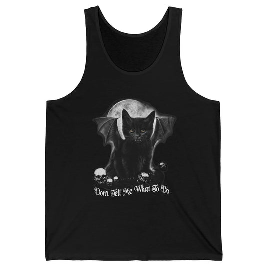 Black Cat Witch Don't Tell Me What To Do Halloween Costume Unisex Jersey Tank