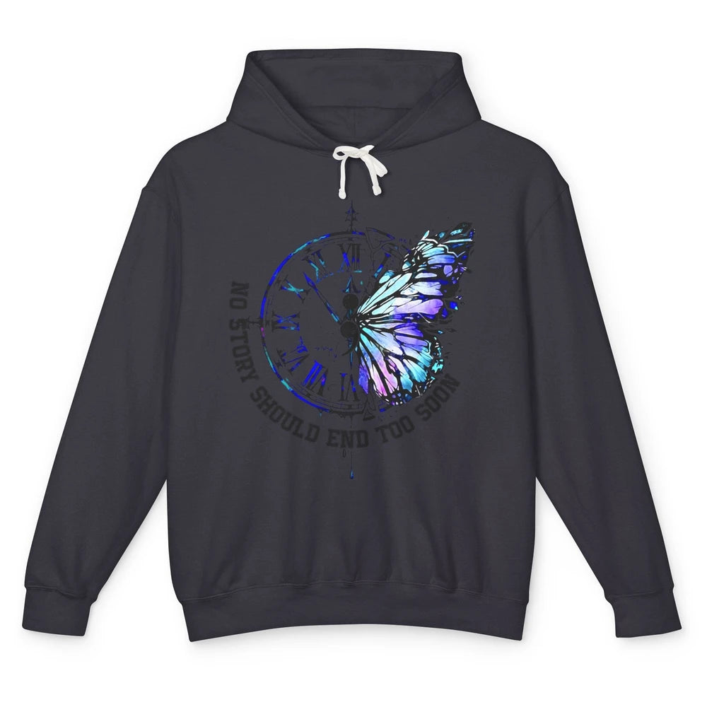 Suicide Prevention Butterfly No Story Should End Too Soon Unisex Lightweight Hoodie