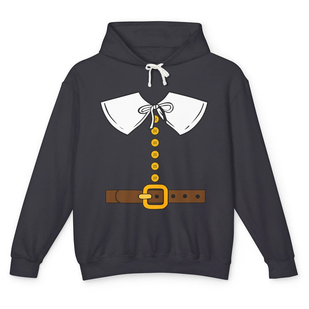 Funny Thanksgiving Pilgrim Costume Give Thanks Gift Unisex Lightweight Hoodie